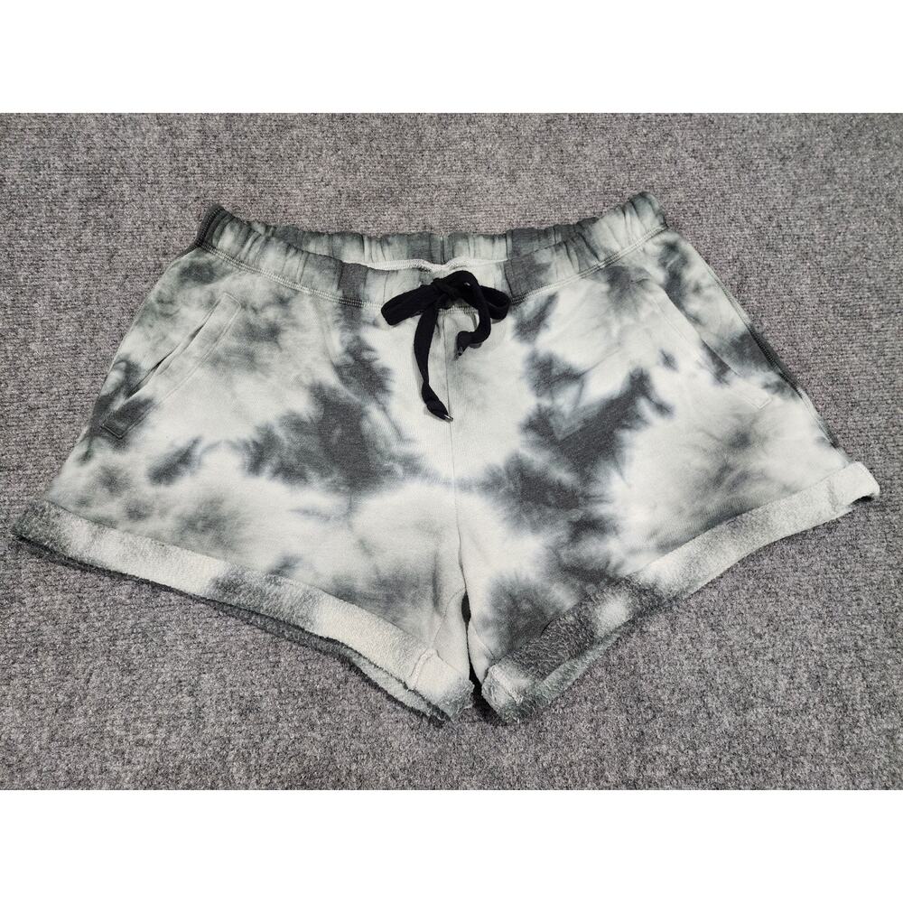 PINK Victoria's Secret Shorts Womens Large Gray Tie Dye Fleece Sweat Shorts